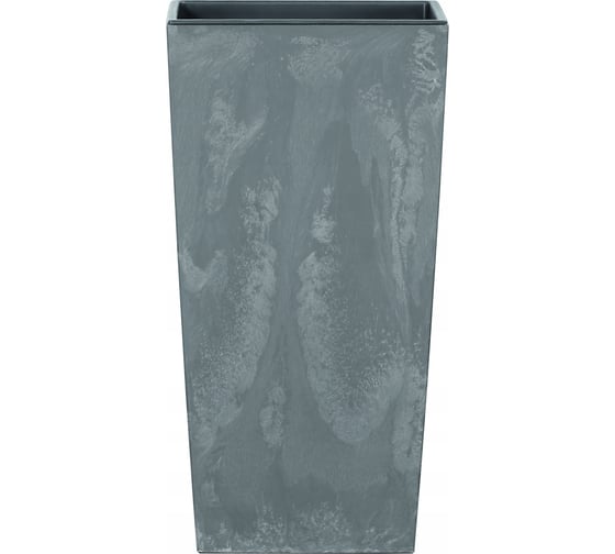 Квадратное кашпо с вкладышем Prosperplast Urbi Square Effect DURS325E 425U 32.5х32.5х61 см, темно-серое 058864 1