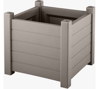 Кашпо Элластик-Пласт Прованс серое ЭП 637122