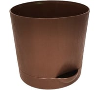 Горшок с поддоном для цветов Интерм 2 л, шоколад В0223