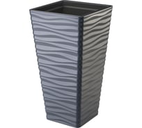 Кашпо с вкладышем FormPlastic  Sahara SLIM 3950 014 квадрат, 30х56 см, 32.8 л, антрацит 056729