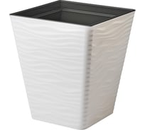 Кашпо с вкладышем FormPlastic Sahara 3920 011 квадрат, 30х33.5 см, 19.9 л, белое 056627