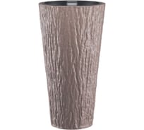 Кашпо с вкладышем FormPlastic KORA SLIM 4650 051 30х57 см, 25 л, жемчужно-коричневое 062552