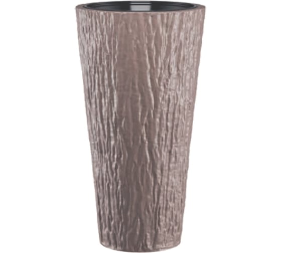 Кашпо с вкладышем FormPlastic KORA SLIM 4650 051 30х57 см, 25 л, жемчужно-коричневое 062552