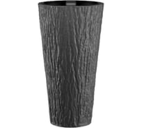 Кашпо с вкладышем FormPlastic KORA SLIM 4650 014 30х57 см, 25 л, антрацит 062550