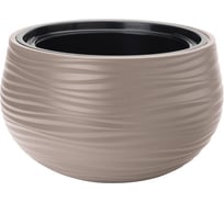 Кашпо с вкладышем FormPlastic Sahara ball 3140 05 30х20 см, 12.8 л, жемчужно-коричневое 059157