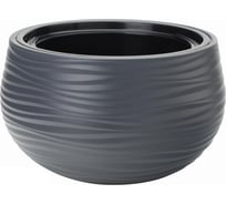 Кашпо с вкладышем FormPlastic Sahara ball 3140 014 30х20 см, 12.8 л, антрацит 059156
