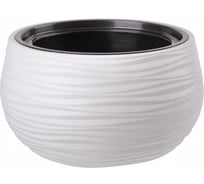 Кашпо с вкладышем FormPlastic Sahara ball 3140 011 30х20 см, 12.8 л, белое 059155