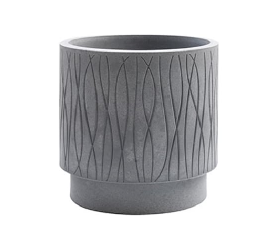 Круглое кашпо PLASTECNIC S.p.A. NATURALIA 39х39 см, 41.8 л, серое 059692