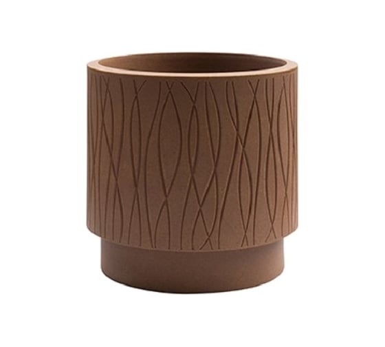 Круглое кашпо PLASTECNIC S.p.A. NATURALIA 39х39 см, 41.8 л, медное 059696