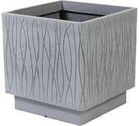 Квадратное кашпо PLASTECNIC S.p.A. NATURALIA 40х40х39 см, 52.8 л, темно-серое 059706