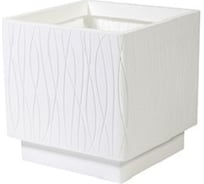Квадратное кашпо PLASTECNIC S.p.A. NATURALIA 40х40х39 см, 52.8 л, белое 059703