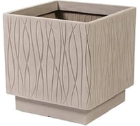 Квадратное кашпо PLASTECNIC S.p.A. NATURALIA 40х40х39 см, 52.8 л, кофе 059705