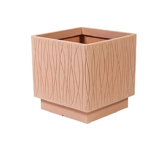 Квадратное кашпо PLASTECNIC S.p.A. NATURALIA 40х40х39 см, 52.8 л, бежевое 059708 1