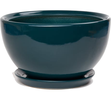 Горшок для цветов Котовская керамика Камелия №2 малахит, 2.5 л 10001029