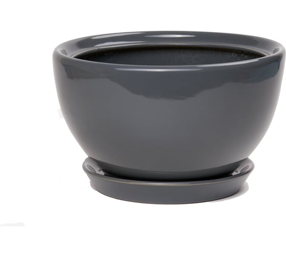 Горшок для цветов Котовская керамика Камелия №1 серый, 5 л 10001093 1