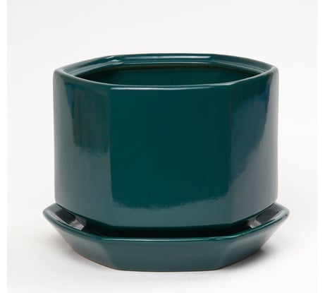 Горшок для цветов Котовская керамика Меркурий №2 малахит, 2.7 л 10001263