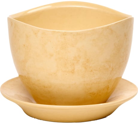 Горшок для цветов Котовская керамика Флокс бежевый, 0.45 л 16263374