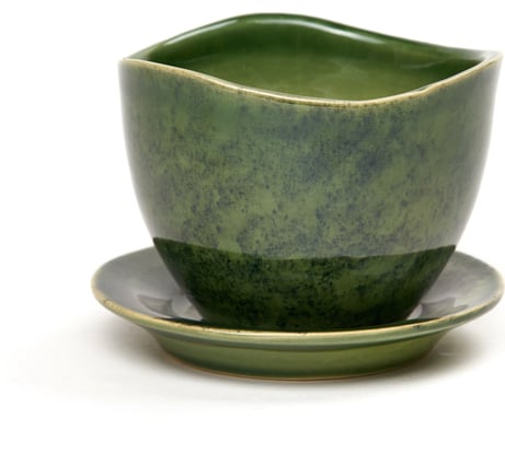 Горшок для цветов Котовская керамика Флокс зеленый, 0.45 л 16161503