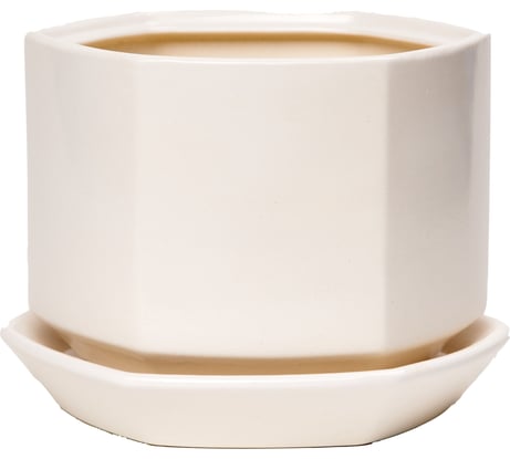Горшок для цветов Котовская керамика Меркурий №3 белый мрамор, 1 л 10001158