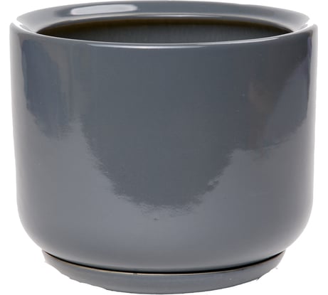 Горшок для цветов Котовская керамика Орфей №4 серый, 1.2 л 81932586
