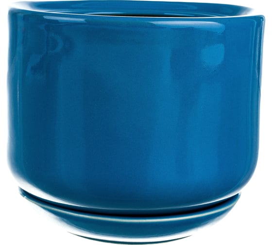Горшок для цветов Котовская керамика Орфей №4  голубой, 1.2 л 81932582