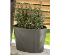 Овальное кашпо с вкладышем LAMELA Sp.z o. MUZA 889 59.5х39х41 см, антрацит 064362