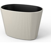 Овальное кашпо с вкладышем LAMELA Sp.z o. MUZA 889 59.5х39х41 см, кремовое 064358
