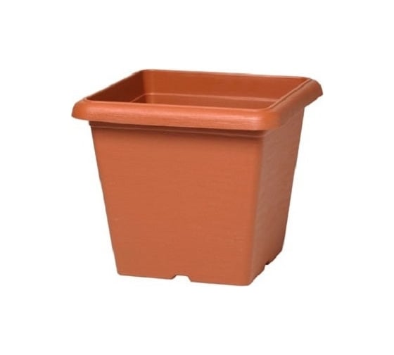 Квадратное кашпо PLASTECNIC S.p.A. 7105494007 TERRAE SQUARE 39х39х35.1 см, 32 л, терракотовое 063154