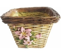 Кашпо ФлораПласт Корзинка 25х25х18 см 040419