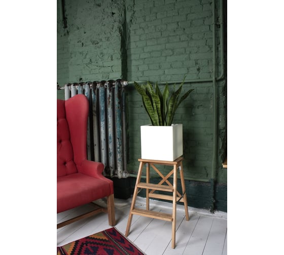 Кашпо GREEN LAND CUBO 30x30х30 см, белое 10CB_30-30-30_SW