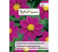 Семена Первые семена Георгина низкорослая Миньон пурпурная 034168-1Семена
