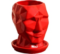 Горшок для цветов Сималенд Кай глянец, красный, 2 л 4859831