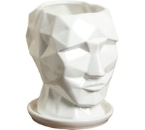 Горшок для цветов Сималенд Кай глянец, белый, 2 л 4859830