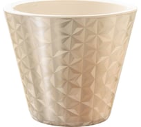 Кашпо bmc КШ 9284 Классика Грани кремовое, 23х19.5 см, 5 л 064379