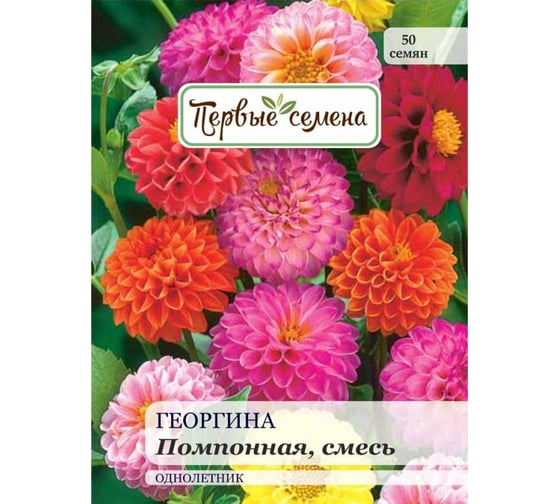 Семена Первые семена Георгина помпонная, смесь 023391-1Семена