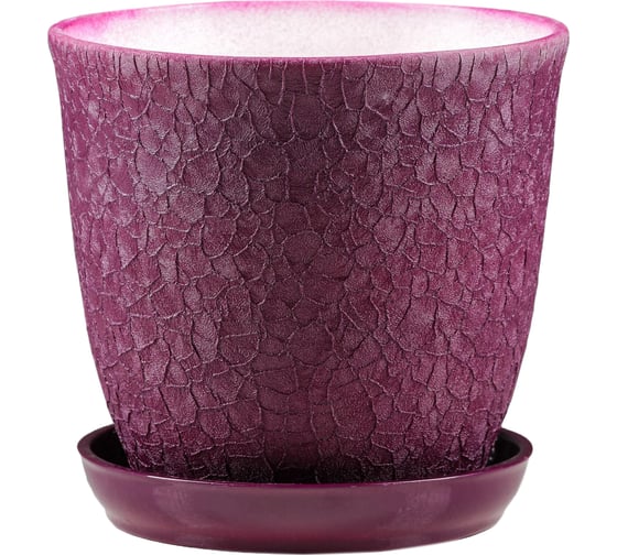 Горшок для цветов Сималенд Глория шелк, бордовый, 2 л 2634238 1