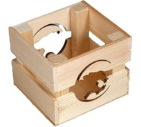 Деревянное двуреечное кашпо Сималенд Символ года 2022. Тигр 12х11х9 см 7028144