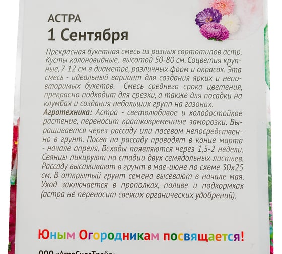 Семена Детская грядка Астра 1 сентября 0.3 г 120298