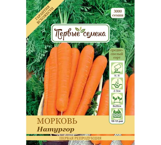 Семена Первые семена Морковь Натургор 020206-1Семена 1