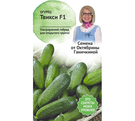 Семена ОКТЯБРИНА ГАНИЧКИНА Огурец Твикси F1 0.25 г 122834 1
