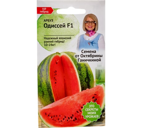 Семена ОКТЯБРИНА ГАНИЧКИНА Арбуз Одиссей 5 шт. 121236