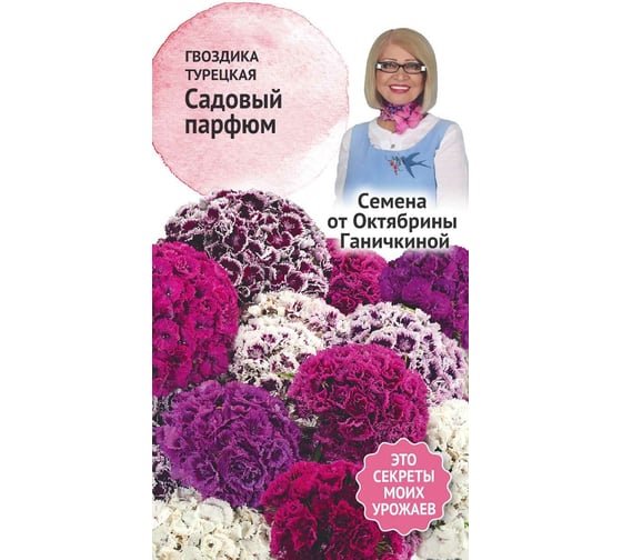 Семена ОКТЯБРИНА ГАНИЧКИНА Гвоздика турецкая Садовый парфюм 0.1 г 119240 1