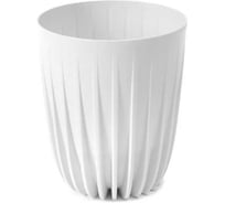 Кашпо ФлораПласт пластик MIRA d19см, h226мм, 2.4 л, белый 072670