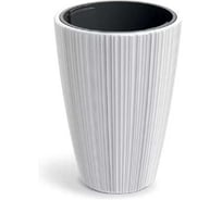 Кашпо Scheurich Oro пластик d39 h55 см белый (white) с вкладышем 072647