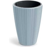 Кашпо Scheurich Oro пластик d39 h55 см св. серый (light gray) с вкладышем 072646