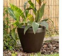 Кашпо ФлораПласт LIMA пластик, d39 см, h349 см, 30 л, mokka 072737