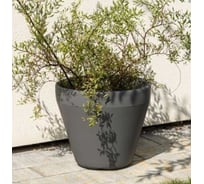 Кашпо ФлораПласт LIMA пластик, d39 см, h349 см, 30 л, антрацит 072738