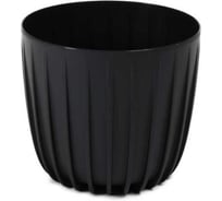 Кашпо ФлораПласт MIRA пластик, низкая, d163 мм, h143мм, 2 л, черный 072700