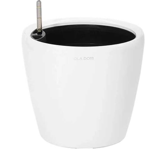 Кашпо Ola Dom DELUXE круглое, 26 литра, белый, 435x435x395 мм 072841