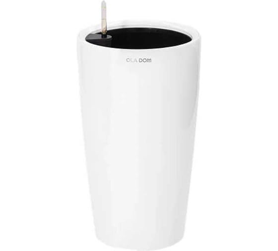 Кашпо Ola Dom DELUXE LONG круглое, 18 литров, белый, 325x325x565 мм 072847